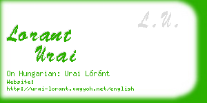 lorant urai business card
